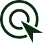 A green circle with an arrow in it.